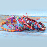 Nouveau Bracelet Tressé à la Main Style Bohème Ethnique 2026, Tendance et Très Vendu, pour Adolescents, Bracelet d'Amitié Coloré en Corde de Surf