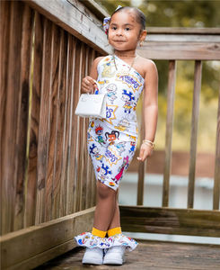 Custom 2022 Summer Toddler Baby Girls Bodysuit Jumpsuit One Pieces <b>White</b> Cartoon Pattern Kids Girls <b>Onesie</b> Bodysuits - Product Image 5