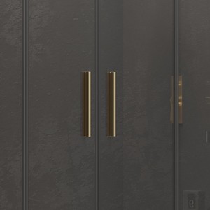 KE-6000G Kamalu 70x180 oro opaco box doccia doppia porta scorrevole stile telaio in alluminio inox per bagno Hotel - Product Image 6