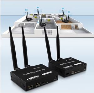 1 à 3 RX <span class=keywords><strong>HDMI</strong></span> Wireless Extender Kvm 5.8G HD Transmission Projector 200M 1080P Wireless Video <span class=keywords><strong>Extension</strong></span> - Product Image 1