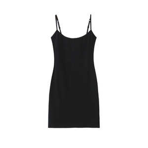 Robe moulante en tricot uni à fines bretelles Runqi, taille cintrée, pour un usage quotidien, robe décontractée pour femmes N9171 - Product Image 1