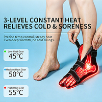 Coussin chauffant portable pour pieds à lumière rouge, rechargeable et sans fil, pour le coude et la cheville, masseur pour la récupération sportive