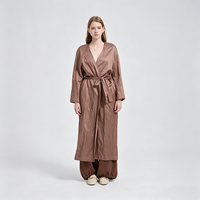 Trench-coat minimaliste pour femme en mélange coton-rayonne, coupe-vent décontracté et élégant pour le printemps