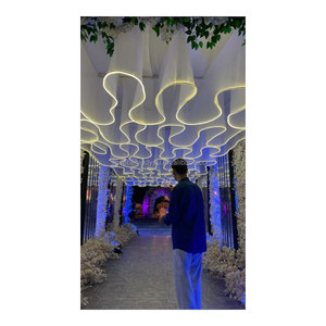 Voile de <span class=keywords><strong>plafond</strong></span> lumineux en tissu pour <span class=keywords><strong>mariage</strong></span>, bande lumineuse en tulle transparent, accessoires de <span class=keywords><strong>mariage</strong></span> pour <span class=keywords><strong>plafond</strong></span> - Product Image 1