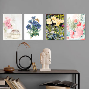 Personnalisé Personnalisé Maison Mur Art Diverses <span class=keywords><strong>Fleurs</strong></span> Plantes Étain Jardin Style Métal Affiche Aimant Monté Mur Impression Plaque - Product Image 6
