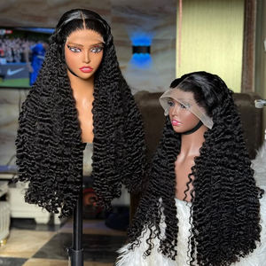 15A Birmaanse Krullende Ruwe Krullende Haarpruik Leverancier, Hoge Dichtheid Transparante Kant Sluiting Menselijk Haar Diep Krullende Pruiken - Product Image 2