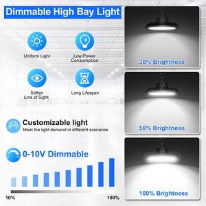 Stock US 100-300W 200 Watt IP65 Industrial Lampara Hi Bay Lamp Warehouse Highbay Ufo <b>Light</b> High Bay Led for Gym Garage - Product Image 6