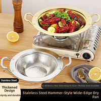 Plat de service de banquet en acier inoxydable de 32/34 cm, grande marmite à aliments pour hôtels et traiteurs en gros