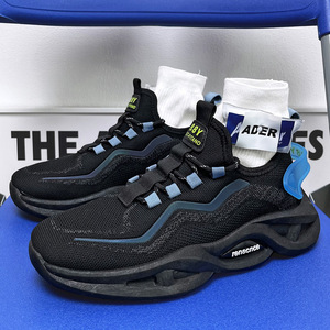 Chaussures de sport respirantes en tissu de coton pour hommes, baskets décontractées <span class=keywords><strong>à</strong></span> lacets pour adultes, chaussures de basketball anti-odeur - Product Image 4