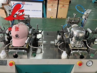 Nouvelle machine à presser et à repasser automatique à sept griffes Laozhang PLC pour la fabrication de casquettes, 2 têtes, machine à vapeur 7KW, garantie 1 an, 220V 7