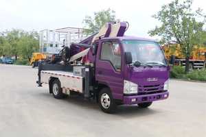 Camión con Plataforma Elevadora Amarilla, 4495 kg de Peso Total, Vehículo para Operaciones en Altura con Brazo Elevador y Cesta - Product Image 3