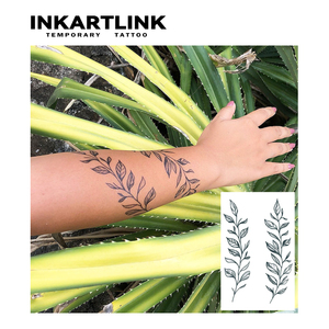 สติกเกอร์สักลาย INKARTLINK สำหรับติดผิวกาย ลายใบไม้ กิ่งไม้ พืช กันน้ำ เป็นมิตรกับสิ่งแวดล้อม ติดทนนาน 15 วัน ขายส่ง - Product Image 2