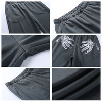 Pantalon de jogging streetwear pour femme, de haute qualité, à faible MOQ, avec impression manuelle amusante et taille élastique, personnalisable, pour un usage décontracté