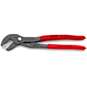 Pince à sertir les colliers de serrage KNIPEX 85 51 250 C SB avec revêtement antidérapant en plastique gris atramentisé - Product Image 1