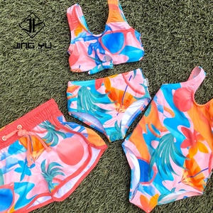 Traje de Baño para Bebé 2025, Venta Caliente, Personalizado por el Fabricante, Estampado de Doble Cara, Traje de Baño Corto para Niños, Reciclado - Product Image 3