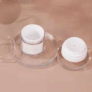 Bottle Eco-Friendly 15ml 30ml 50ml 100ml Hot Sale Plastic Dispenser Lotion Pump Airless Bottle With Bamboo Pump Bottle