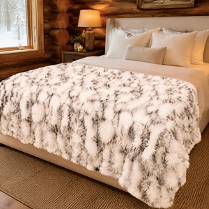 Luxury Faux Fox Fur <strong>Blanket</strong> <strong>Snow</strong> Leopard Print Super Soft Plush Sofa Bed Decorative <strong>Blanket</strong> for Home Hotel Wholesale Custom - Product Image 1