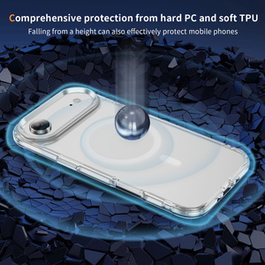 Funda Protectora Magnética Delgada de Acrílico y TPU para <span class=keywords><strong>iPhone</strong></span>, Compatible con Carga Inalámbrica, <span class=keywords><strong>Precio</strong></span> de Fábrica, Venta al Por Mayor - Product Image 3