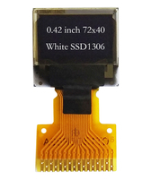شاشة عرض 72x40 72*40 SSD1306 صغيرة أحادية اللون بيضاء 16 دبوس SPI I2C IIC مايكرو مي الفرقة الذكية 2 oled
