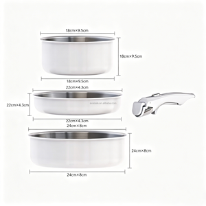 Juego de Ollas <span class=keywords><strong>AXA</strong></span> de 8 Piezas de Acero Inoxidable Ecológico, Diseño Clásico, Apto para Gas e Inducción, con Tapas - Product Image 4