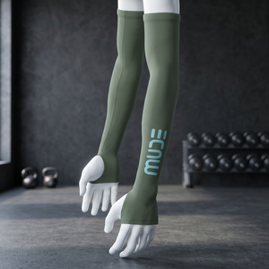 Manchons de compression avec trou pour le pouce, imprimé camouflage, en spandex, anti-UV, protection thermique, pour cyclisme, course à pied, triathlon, hommes et femmes - Product Image 3