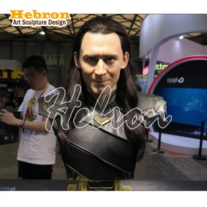 Statue de <span class=keywords><strong>Loki</strong></span> en résine et fibre de verre de qualité supérieure, buste de collection, figurine d'<span class=keywords><strong>action</strong></span> grandeur nature, statue de Thor - Product Image 4