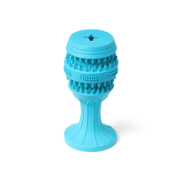 Jouet pour chien en caoutchouc naturel durable, distributeur interactif de friandises résistant aux morsures pour l'entraînement dentaire et la mastication, pour les races moyennes