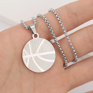 <span class=keywords><strong>Collar</strong></span> con Colgante de Baloncesto de Acero Inoxidable Jietao, Resistente al Sudor, Impermeable, Sin Óxido, Regalo para Fanáticos del Deporte, Joyería Hip Hop para Hombres y Mujeres - Product Image 2