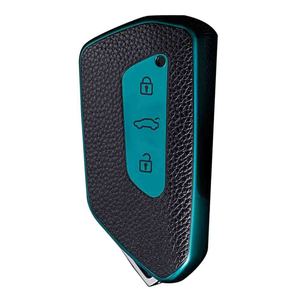 Housse de clé de voiture Huanyue en TPU avec texture cuir, compatible avec Volkswagen Golf 8 2021, nouveau Teramont, rétroviseurs Range Rover, ID4X - Product Image 2