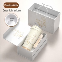 Coffret Cadeau Café Mug Isotherme en Céramique Tasse Cuillère Boîte Cadeau Promotionnel d'Entreprise Lys des Valles