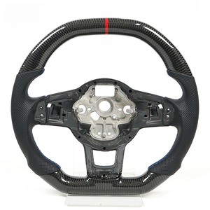 Volante de Fibra de Carbono Real con Control por Aplicación, Fabricado en Fábrica, para Volkswagen Golf 7 7.5 GTI GTD GTE R <span class=keywords><strong>2013</strong></span> - Product Image 1