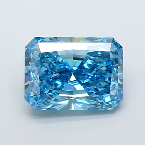 Diamante Suelto Cultivado en Laboratorio, Corte Radiante, Azul Intenso, Certificado IGI, Claridad VVS, Brillo Brillante, para Joyería Fina - Product Image 2