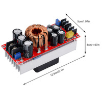 Convertidor Elevador de Voltaje DC-DC de 1500W 30A 1200W 20A, Módulo de Fuente de Alimentación de 10-60V a 12-90V, Cargador de Voltaje Ajustable