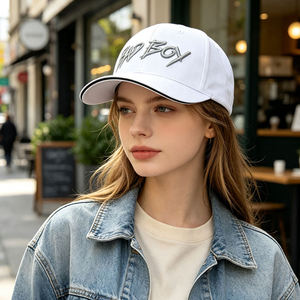 Gorra de Béisbol Estructurada de 6 Paneles de Algodón, Gorras de Béisbol con Logotipo Bordado en 3D Personalizado, Gorra de Béisbol Ajustable Unisex - Product Image 3