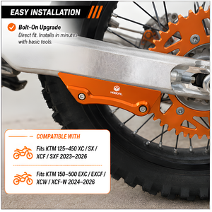 Protection de Bras Oscillant CNC pour <span class=keywords><strong>KTM</strong></span> SX SXF XC XCF XCW EXC EXCF TPI Six Days 125 200 250 <span class=keywords><strong>300</strong></span> 350 400 450 500 2024-2026 Universel - Product Image 2