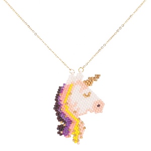 MI-S180051 Moyamiya <span class=keywords><strong>Miyuki</strong></span> <span class=keywords><strong>delica</strong></span> cuentas unicornio caballo colgantes conjunto de joyas collar de pulsera, <span class=keywords><strong>venta</strong></span> al por mayor - Product Image 6