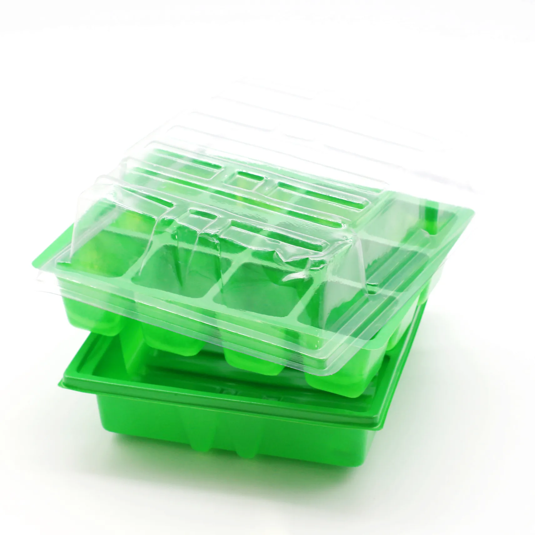 12 zellen PVC/PET/PS Rechteckigen Kunststoff Stecker Pflanzung Sämling Tray, Sprießen Kindergarten-Box für Gewächshaus