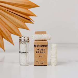 Fil dentaire en fibres de soie à la menthe de qualité supérieure, durable, végétalien, matériau biodégradable, emballage compostable pour une <span class=keywords><strong>planète</strong></span> plus <span class=keywords><strong>verte</strong></span> - Product Image 6