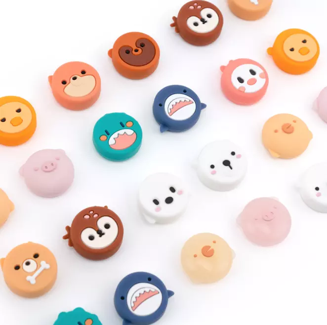 Пользовательские Милые аниме Рисунок дизайн силиконовый контроллер большого пальца для Nintendo Switch Joycon Джойстик Крышки