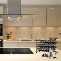 Ensemble d'étagères murales extensibles en acier au carbone pour 3 pots à épices, organisateur de rangement pour cuisine, vente en gros, best-seller