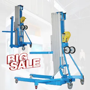 Hướng dẫn sử dụng nâng 5M 7m Xách Tay Hàng hóa 100kg Mini thủy lực Hướng dẫn sử dụng kính thiên văn nâng 3M nhỏ vật liệu hợp kim nhôm nâng