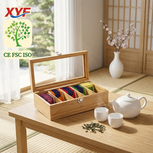 <span class=keywords><strong>Scatola</strong></span> per Tè in Legno Massello, Confezione <span class=keywords><strong>Regalo</strong></span>, Contenitore per Conservazione, <span class=keywords><strong>Scatola</strong></span> in Legno di Bambù, Produzione Personalizzata - Product Image 1