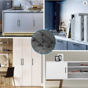 Pegangan pintu dapur, pintu dapur, Stainless Steel hitam Matt Modern T Bar, kenop tarik, pegangan dapur perangkat keras laci 2 "~ 12" - Product Image 6