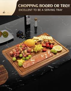 Tabla de Cortar de Madera Antideslizante con Utensilios de Cocina Multiusos para Cortar Carne, Verduras, Servir Queso y Aperitivos al por Mayor - Product Image 6