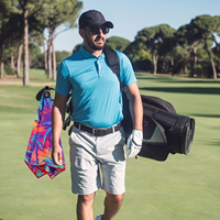 Toalla de golf personalizada de fábrica Microfibra Birdie Toallas de golf magnéticas Toalla de golf de gofres de microfibra Imán fuerte