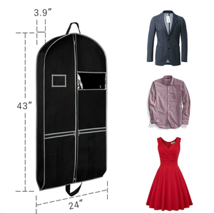 <span class=keywords><strong>Housse</strong></span> de vêtement pliable extra large en non-tissé avec fermeture éclair, noire, capacité 15L, pour rangement domestique et protection contre la poussière - Product Image 4