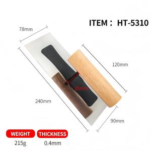 Espátula de Acero al Carbono para Concreto y Masilla con Mango de Madera para Albañilería, Venta al por Mayor - Product Image 2