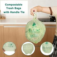 Sac poubelle biodégradable 13 gallons avec poignée pour la cuisine