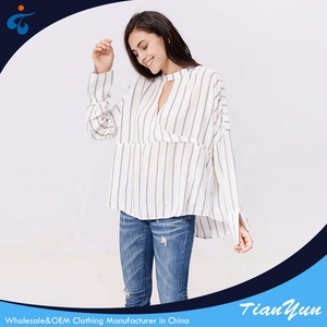 Venta al por mayor último diseño <span class=keywords><strong>2022</strong></span> señoras elegantes <span class=keywords><strong>blusas</strong></span> blancas de las mujeres para las mujeres - Product Image 6