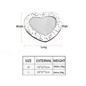 Geerduo-cama de verano para perros y gatos, cómoda y portátil, con forma de corazón, de mimbre, Oxford - Product Image 6